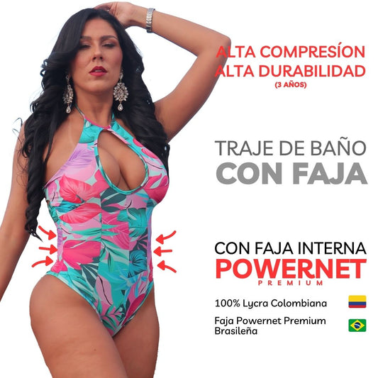 TRAJE DE BAÑO CON FAJA COLOMBIA-PER