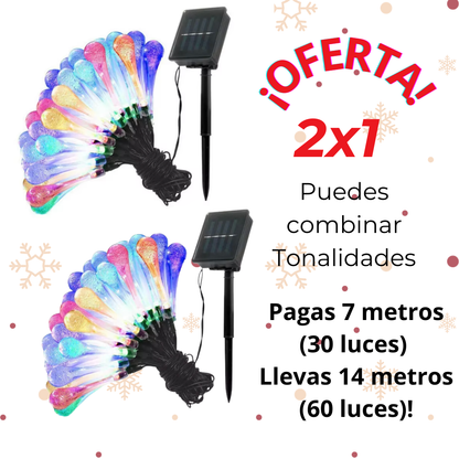 Guirnalda solar Led Gotas De Agua (2x1)