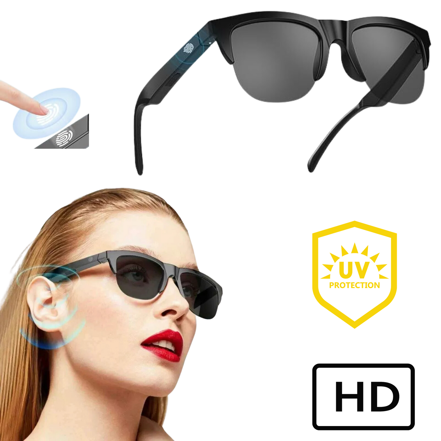 Lentes Smart Bluetooth Micrófono